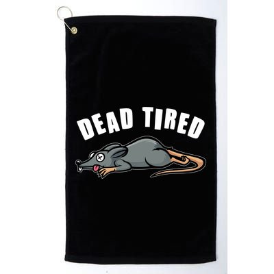 Funny Dead Tired Dead Rat Mouse Golf Towel