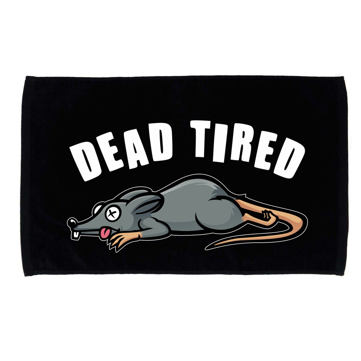 Funny Dead Tired Dead Rat Mouse Microfiber Hand Towel