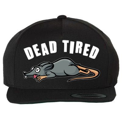 Funny Dead Tired Dead Rat Mouse Wool Snapback Cap