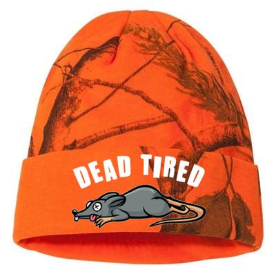 Funny Dead Tired Dead Rat Mouse Kati Licensed 12" Camo Beanie