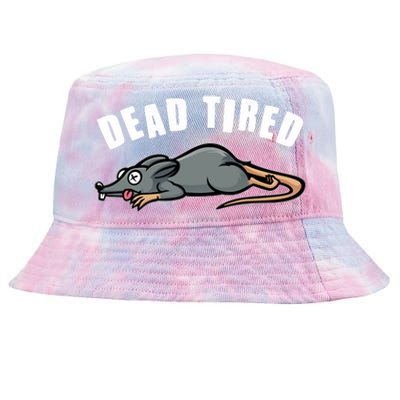 Funny Dead Tired Dead Rat Mouse Tie-Dyed Bucket Hat