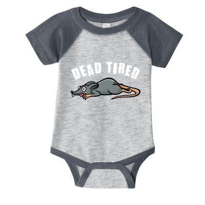 Funny Dead Tired Dead Rat Mouse Infant Baby Jersey Bodysuit