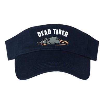 Funny Dead Tired Dead Rat Mouse Valucap Bio-Washed Visor