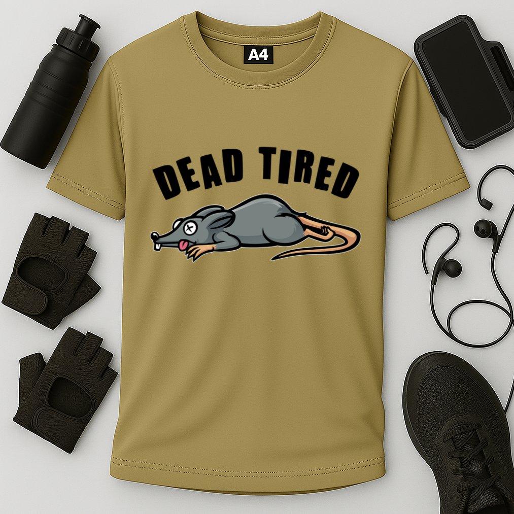 Funny Dead Tired Dead Rat Mouse Performance Shirt