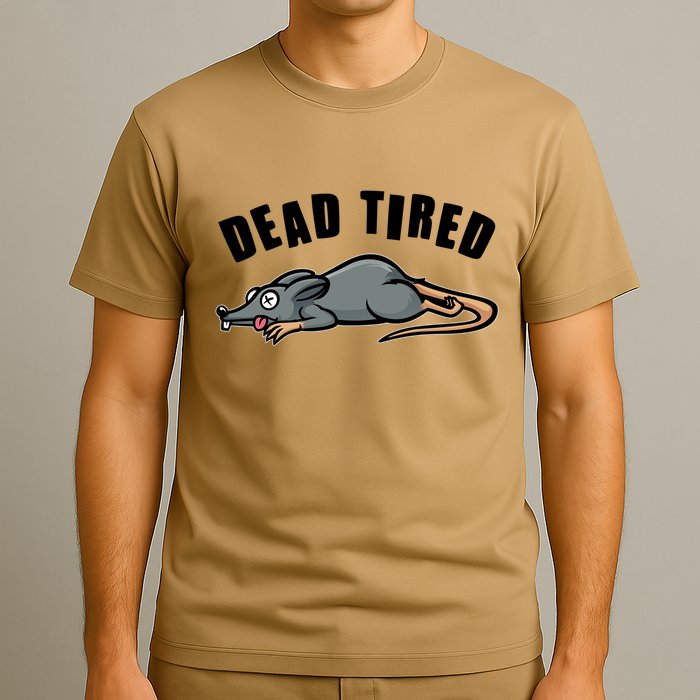 Funny Dead Tired Dead Rat Mouse T-Shirt