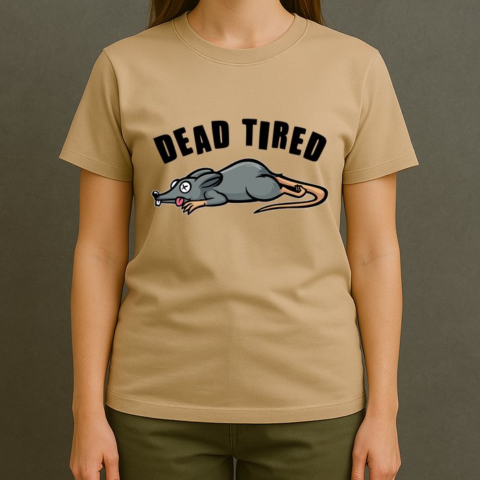 Funny Dead Tired Dead Rat Mouse T-Shirt