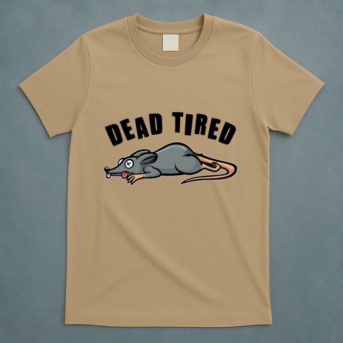 Funny Dead Tired Dead Rat Mouse T-Shirt