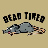 Funny Dead Tired Dead Rat Mouse T-Shirt