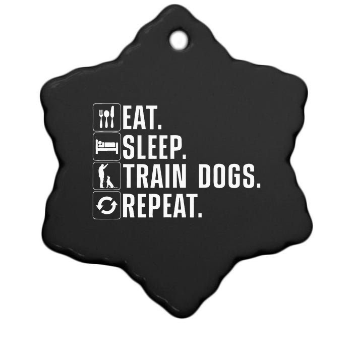 Funny Dog Trainer Design For Men Women Dog Training Lovers Ceramic Star Ornament