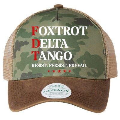 Foxtrot Delta Tango  Antitrump Legacy Tie Dye Trucker Hat