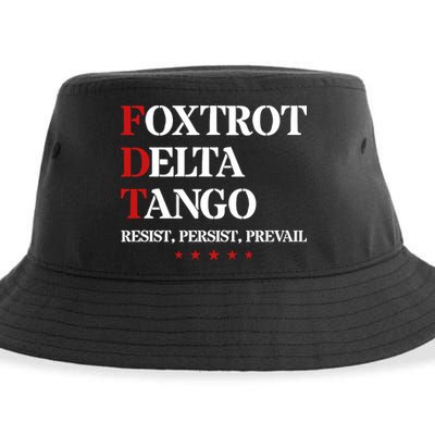 Foxtrot Delta Tango  Antitrump Sustainable Bucket Hat