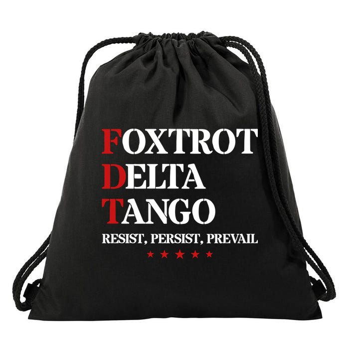 Foxtrot Delta Tango  Antitrump Drawstring Bag