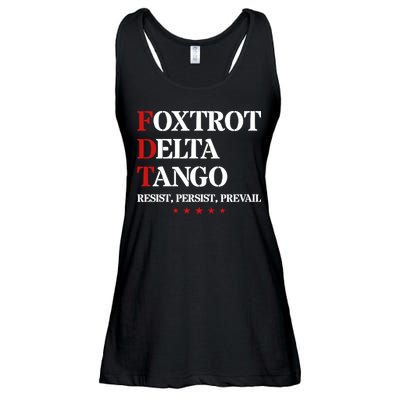 Foxtrot Delta Tango  Antitrump Ladies Essential Flowy Tank