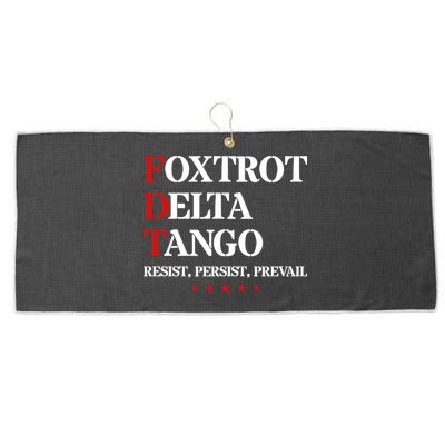 Foxtrot Delta Tango  Antitrump Large Microfiber Waffle Golf Towel