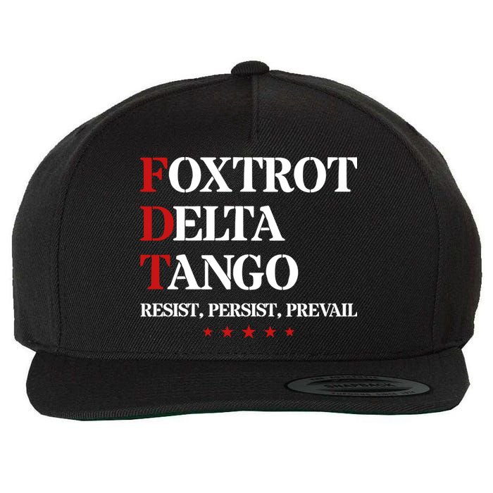 Foxtrot Delta Tango  Antitrump Wool Snapback Cap