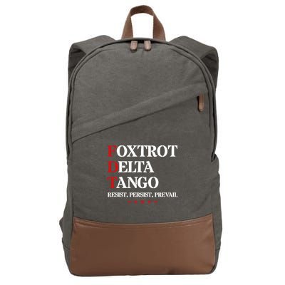 Foxtrot Delta Tango  Antitrump Cotton Canvas Backpack