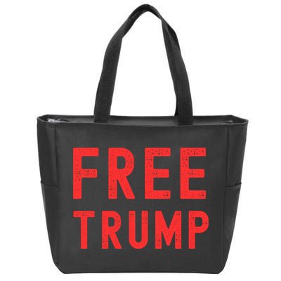 Free Donald Trump MAGA Conservative Zip Tote Bag