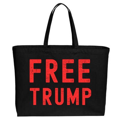 Free Donald Trump MAGA Conservative Cotton Canvas Jumbo Tote