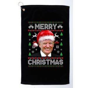 Funny Donald Trump Merry Christmas Family Ugly Xmas Gift Platinum Collection Golf Towel