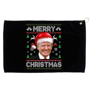 Funny Donald Trump Merry Christmas Family Ugly Xmas Gift Grommeted Golf Towel