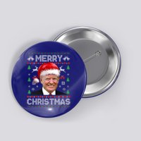 Funny Donald Trump Merry Christmas Family Ugly Xmas Gift Button