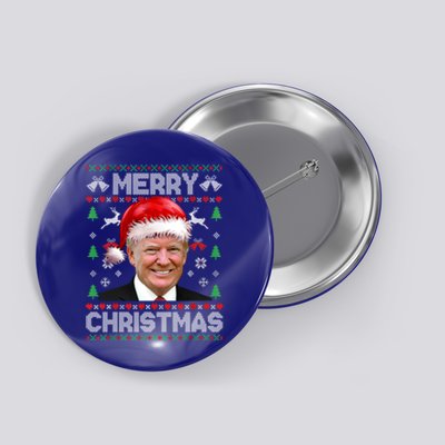 Funny Donald Trump Merry Christmas Family Ugly Xmas Gift Button