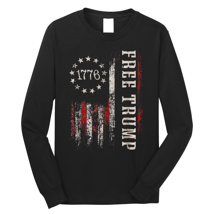 Free Donald Trump Republican Support Pro Trump Long Sleeve Shirt