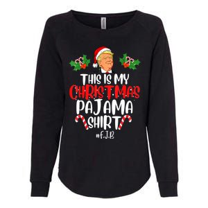 Funny Donald Trump Santa This Is My Christmas Pajama Gift Womens California Wash Sweatshirt