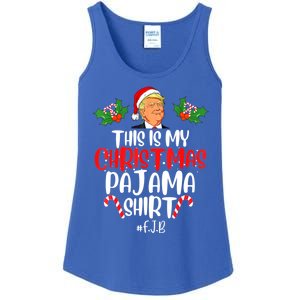 Funny Donald Trump Santa This Is My Christmas Pajama Gift Ladies Essential Tank