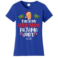 Funny Donald Trump Santa This Is My Christmas Pajama Gift Women's T-Shirt