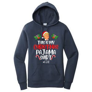 Funny Donald Trump Santa This Is My Christmas Pajama Gift Women's Pullover Hoodie