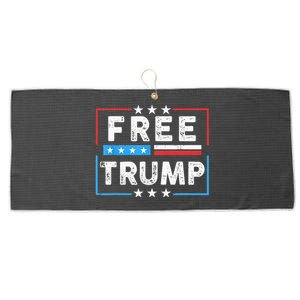 Free Donald Trump Republican Support Large Microfiber Waffle Golf Towel