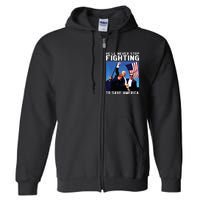 Funny Donald Trump Hell Never Stop Fighting To Save America Full Zip Hoodie