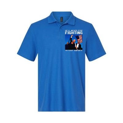 Funny Donald Trump HeLl Never Stop Fighting To Save America Gift Softstyle Adult Sport Polo