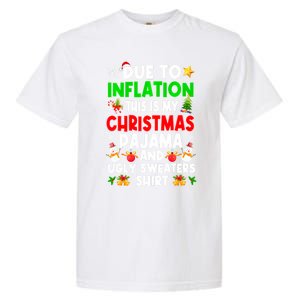 Funny Due To Inflation This Is My Ugly Sweater For Christmas Gift Garment-Dyed Heavyweight T-Shirt