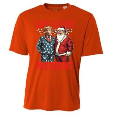 Funny Donald Trump SantaS Favorite President Humor Gift Cooling Performance Crew T-Shirt