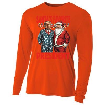 Funny Donald Trump SantaS Favorite President Humor Gift Cooling Performance Long Sleeve Crew