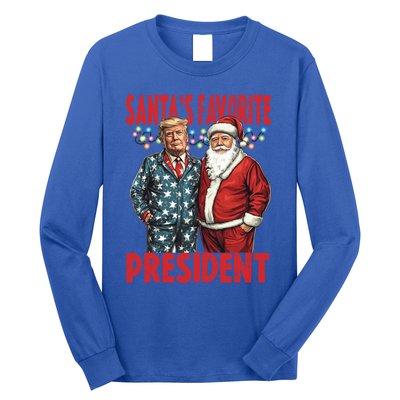 Funny Donald Trump SantaS Favorite President Humor Gift Long Sleeve Shirt