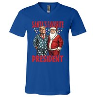 Funny Donald Trump SantaS Favorite President Humor Gift V-Neck T-Shirt