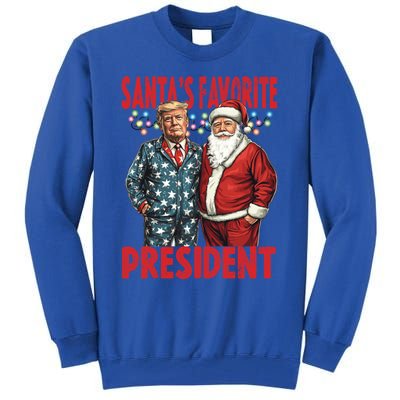 Funny Donald Trump SantaS Favorite President Humor Gift Tall Sweatshirt