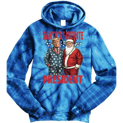 Funny Donald Trump SantaS Favorite President Humor Gift Tie Dye Hoodie