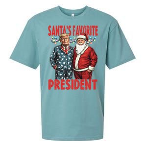 Funny Donald Trump SantaS Favorite President Humor Gift Sueded Cloud Jersey T-Shirt