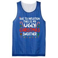 Funny Due To Inflation This Is My Ugly Sweater For Christmas Cute Gift Mesh Reversible Basketball Jersey Tank