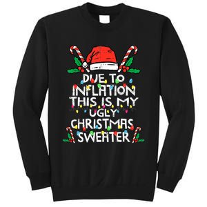 Funny Due to Inflation Ugly Christmas Sweaters  Sweatshirt