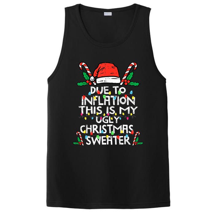 Funny Due to Inflation Ugly Christmas Sweaters  PosiCharge Competitor Tank