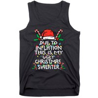 Funny Due to Inflation Ugly Christmas Sweaters  Tank Top