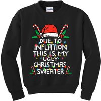 Funny Due to Inflation Ugly Christmas Sweaters  Kids Sweatshirt