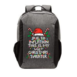 Funny Due to Inflation Ugly Christmas Sweaters  Vector Backpack