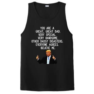 Funny Donald Trump Fathers Day Gag Gift Conservative Dad PosiCharge Competitor Tank