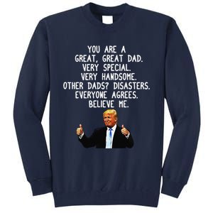 Funny Donald Trump Fathers Day Gag Gift Conservative Dad Tall Sweatshirt